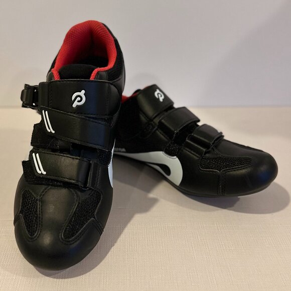 🔥 Peloton Cycling Shoes (Black/Red) with Cleats – EU 38 / US Women's 7 - Picture 1 of 10
